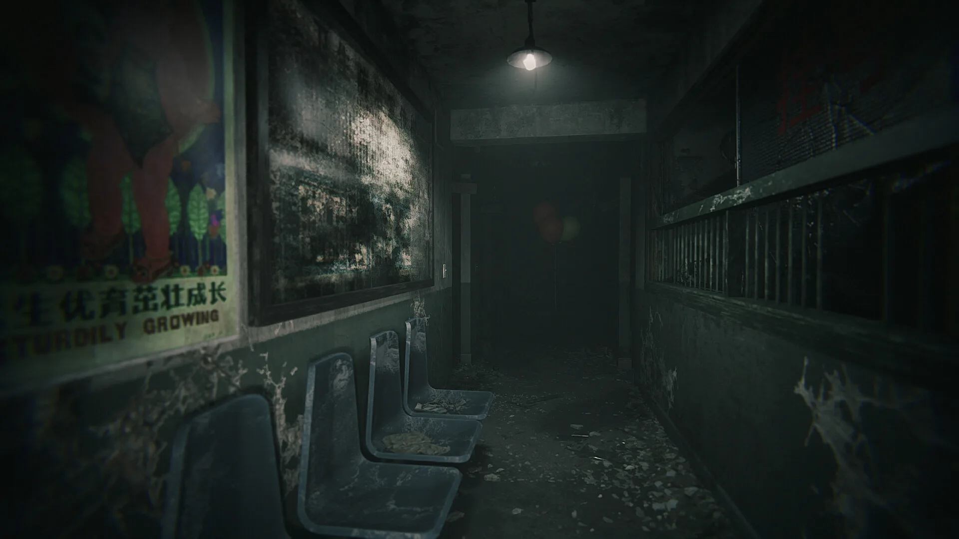 Disturbing altar with candles and occult symbols inside the abandoned hospital in Hariti