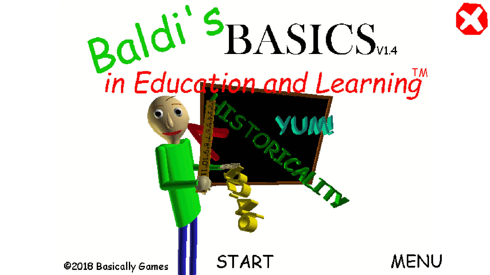 School hallway in Baldi's Basics