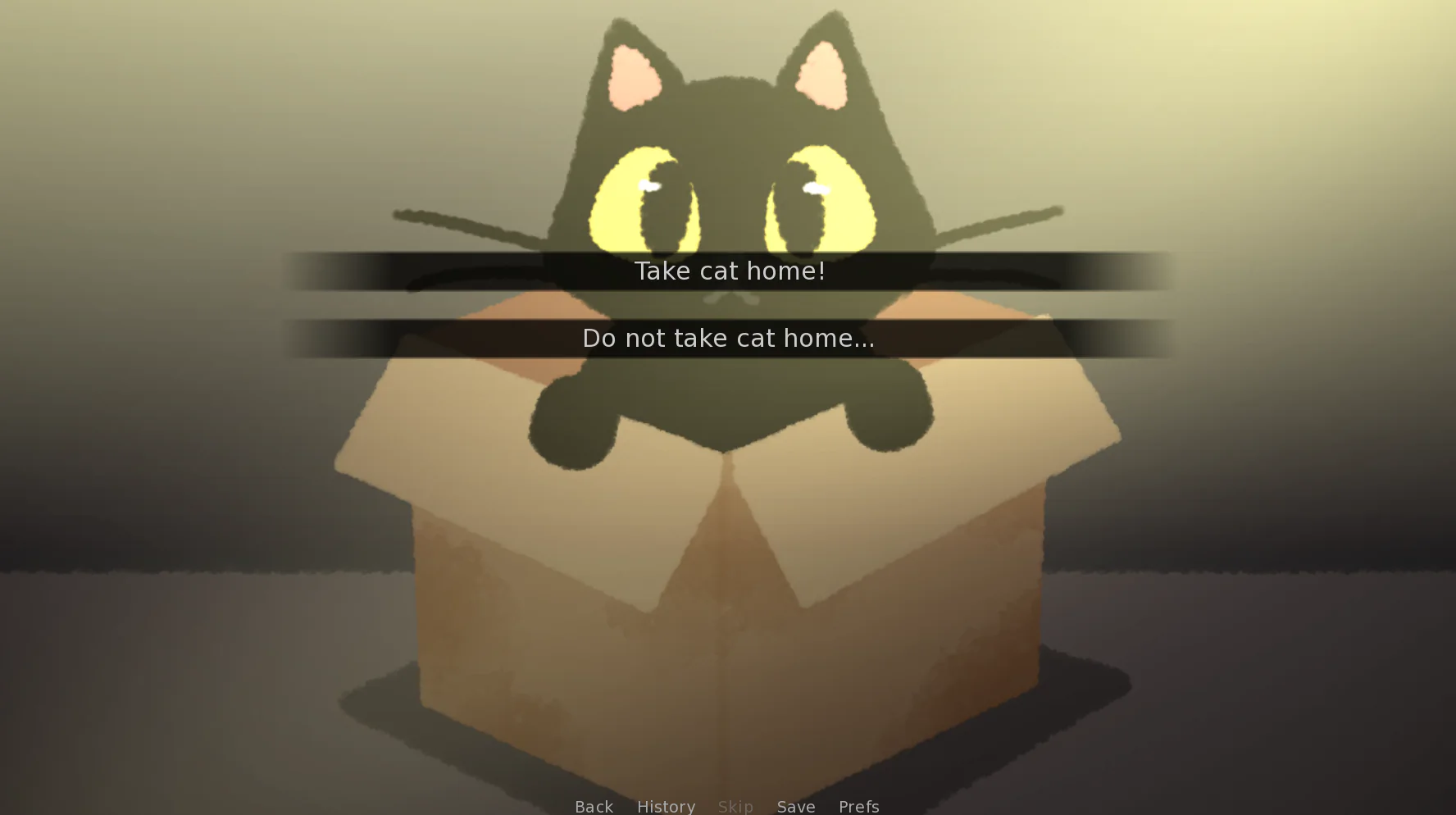 Choice scene in Do NOT Take This Cat Home